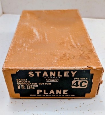 STANLEY TOOLS ''BAILEY''4C Corrugated Woodworking Plane With Original Box