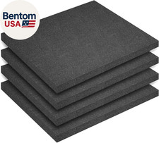 Polyurethane Foam Inserts, 4 PCS 16 X 12 X 0.5 Inch Black Cuttable Packing Foam