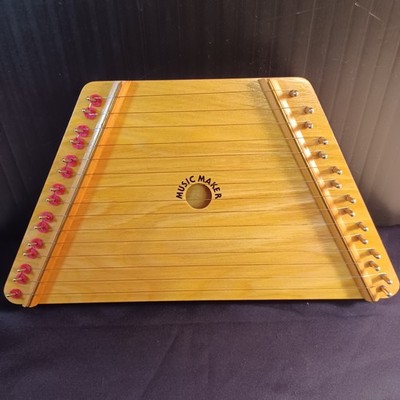 Vintage Nepenenoyka The Music Maker Lap Harp Musical Instrument With Box & Music
