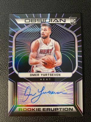 2021-22 Panini Obsidian Rookie Eruption Signatures /75  Omer Yurtseven Auto RC