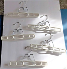 Tamor Style Vintage Skirt And Pants Clamp Hangers Set Of 5 White