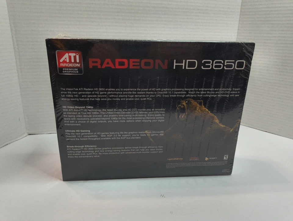 Visiontek Radeon HD 3650 1GB 128bit DDR2 AGP 8x Windows XP Retro Gaming Graphics - Image 4 of 4