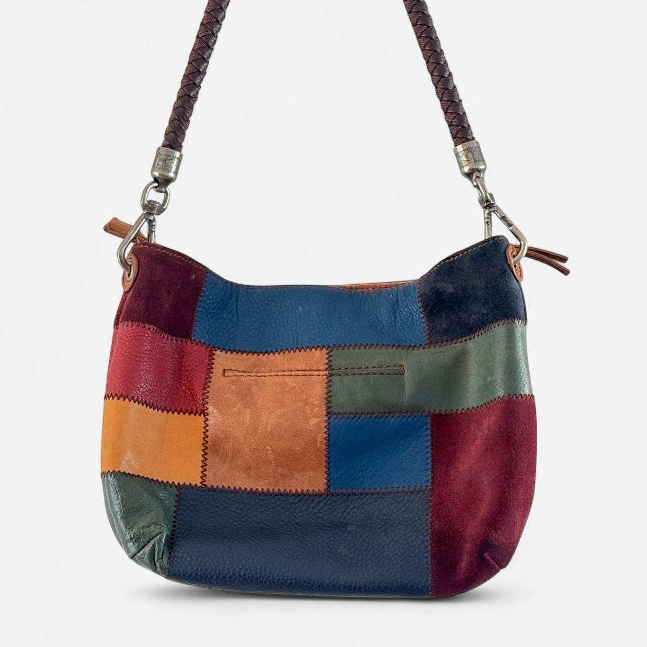 The Sak Patchwork Multicolor Leather Shoulder Bag… - image 1