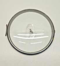 Vintage Silver Tone Front Round Glass Door Mantel Clock-parts ,spares