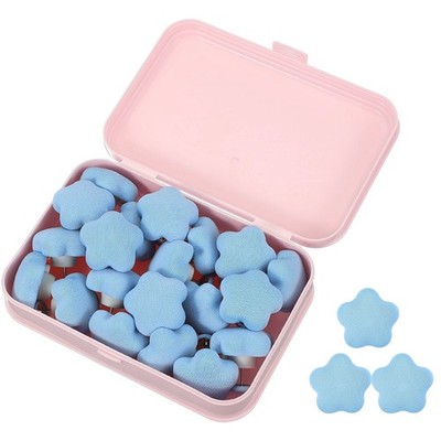 20 Pcs Duvet Cover Pins Clips to Hold Comforter Inside, Light Blue (Flower)