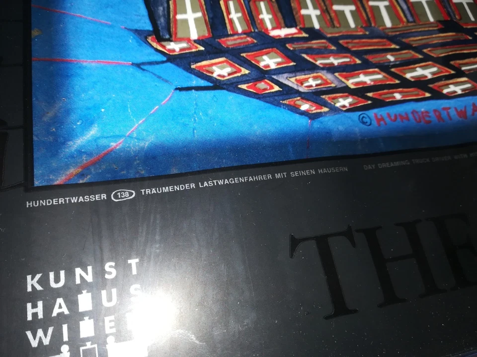 Friedensreich Hundertwasser/Kunstdruck/85 x 60cm/Träumender LKW-Fahrer/gerahmt - Bild 4 von 4