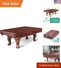 Elegant Heavy Duty Leatherette Billiard Pool Table Cover - 8ft Waterproof Shield