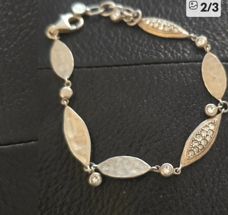 Браслет с кристаллами Swarovski из стерлингового серебра 925 пробы Silpada Icy Elements B3391 - Изображение 3 из 3