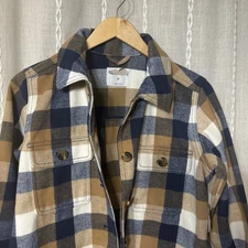 Unisex Light Jacket/sweeter , Square Blue And Brown , XS, Refer To Pictures.
