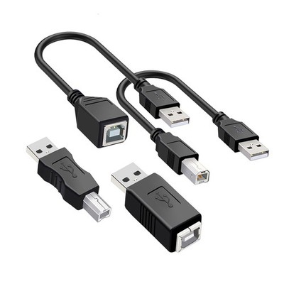 USB 2.0 Druckerkabel | Adapter USB A auf USB B Stecker Buchse Scannerkabel