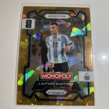 2026 FIFA World Cup Monopoly Prizm #2 Lautaro Martinez Gold Cracked Ice 