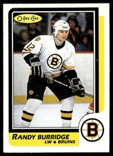 1986-87 O-Pee-Chee Randy Burridge Rookie Boston Bruins #70
