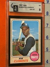 1968 Topps Roberto Clemente # 150  Graded  GAI 8  NM-MT
