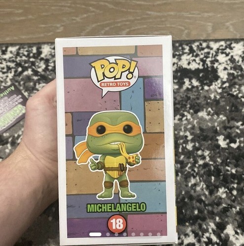 Funko Pop! Vinyl:Teenage Mutant Ninja Turtles-Michelangelo #18 Signed with COA - Picture 3 of 8