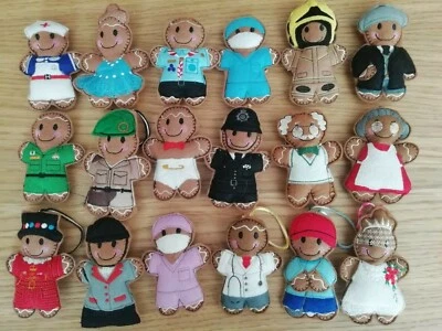 Handmade Gingerbread Man Decoration - Multiple To Choose