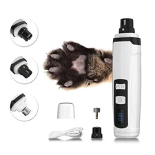 Electric Dog Cat Nail Grinder Portable Pet Trimmer USB Clipper-Large/Small Dog