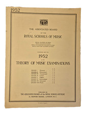 1952 Theory of Music Examinations Royal Schools of Music