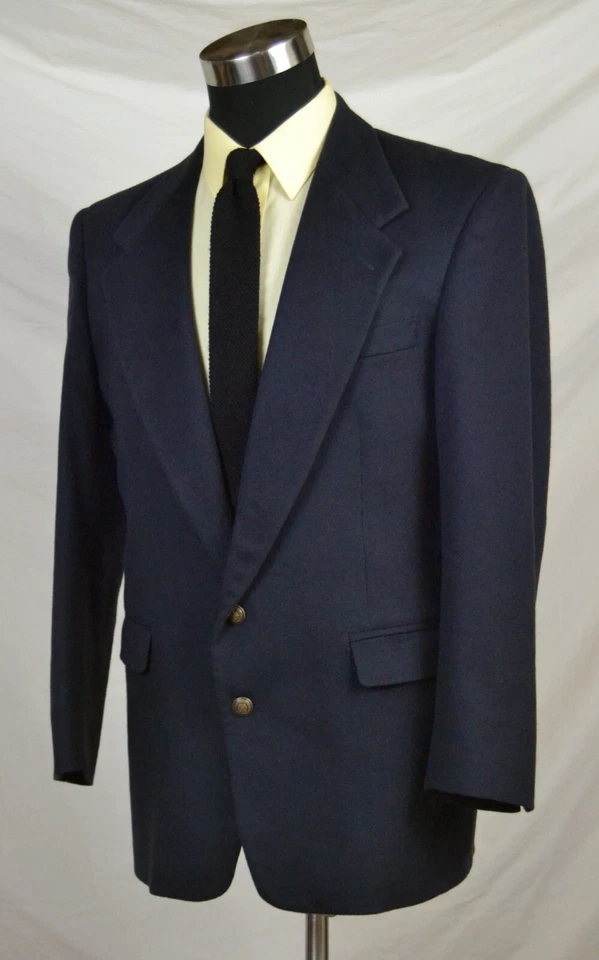 Vintage (Cashmere) Black Blazer with Brass Buttons (Size40R) By: Adolfo Couture - Image 2 of 4