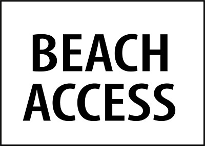 BEACH ACCESS| Laminated Vinyl Decal Sticker Label