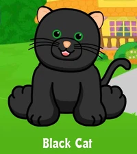 Webkinz Classic Black Cat - hm135 - Virtual Adoption Code Only