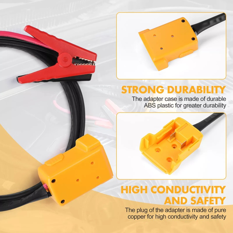 For Milwaukee M18 18V Automotive Booster Cables 5.9ft 8AWG Jumper Cable