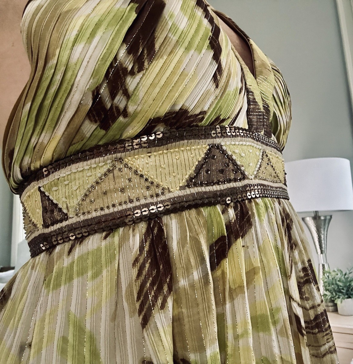 slim fit dress slacks BCBGMAXAZRIA Alicia Silk Opaline Green Charmeuse Gown – Runway Catalog main image 1