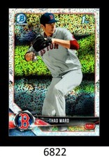 1-2018 BOWMAN CHROME DRAFT SPARKLE REFRACTOR THAD WARD RED SOX SP QTY 