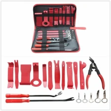 19pc Auto Windshield Audio Trim Removal Repair Tool Set Clip Plier Upholstery