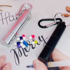 Waterproof Pill Box Organizer Medicine Container Stackable Aluminum Alloy Holder