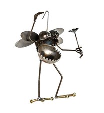 Sugarpost Scrap Metal Gnome Be Gone Mini Flower Fairy Indoor Outdoor Metal Art