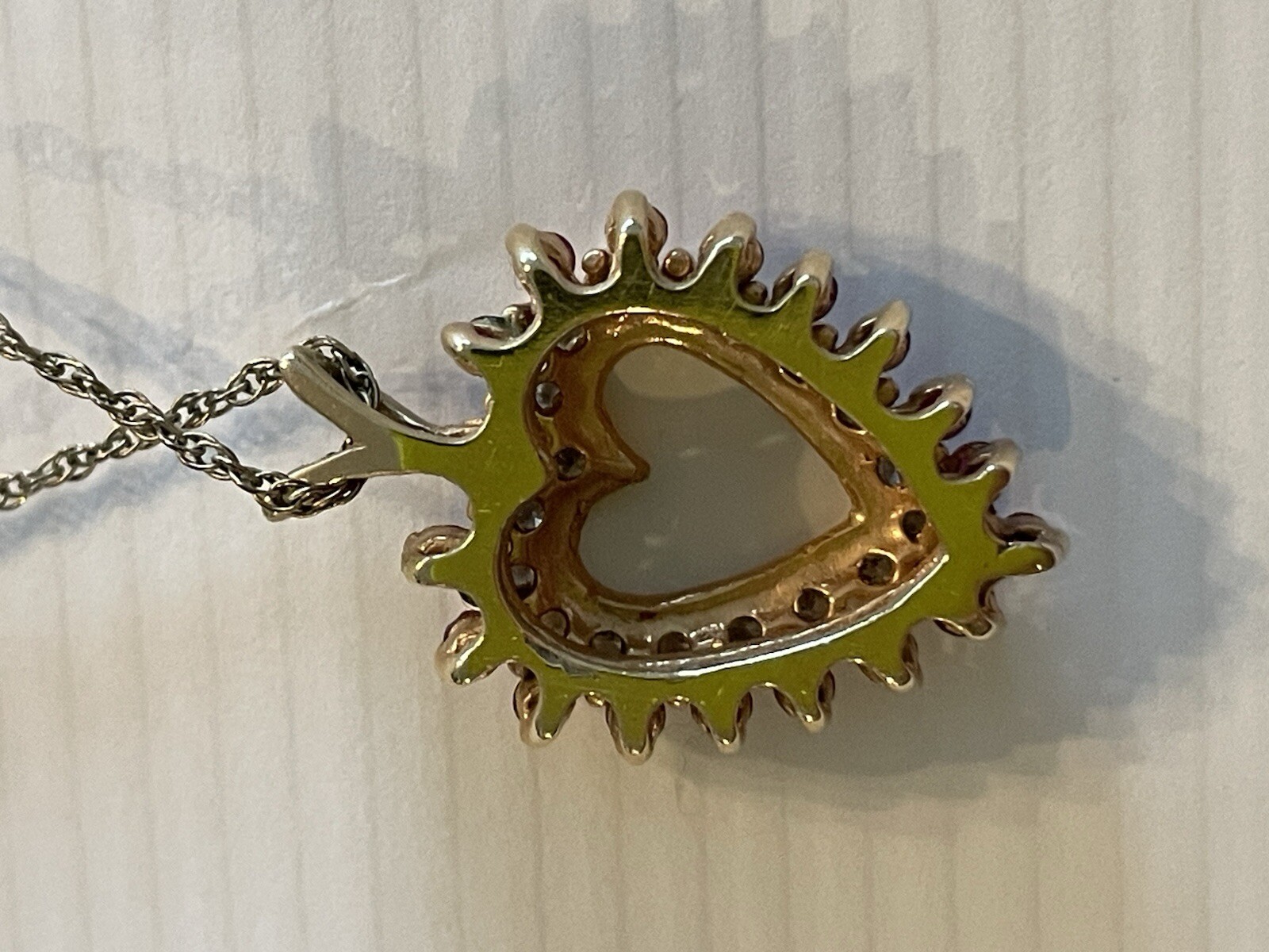 2Ct Round Lab Created Red Ruby Heart Pendant 14K … - image 2