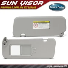 Pair Gray Sun Visor with Mirror for Hyundai Elantra 2017 2018 2019 85220F0100TTX