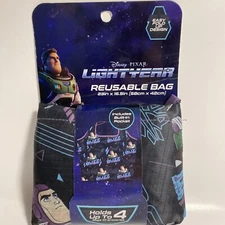 2022 Disney Pixar Toy story Buzz Light year Reusable Bag Holds 4 Bags Groceries
