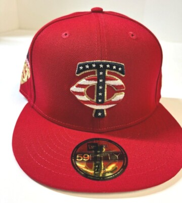 Minnesota Twins MLB  2023 Fourth of July NE 59FIFTY Fitted Hat~ Red