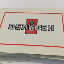 Vintage Oshkosh Motor Truck Defense Playing Cards Rare Incomplete Missing 1 Card