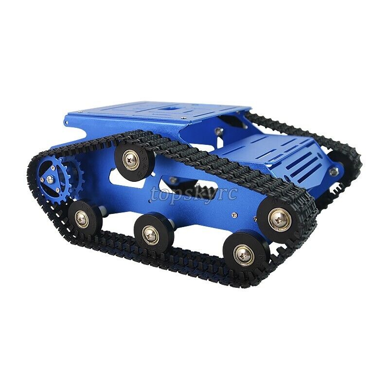 Blue Tracked Tank Chassis CNC RC Tank Chassis Aluminum Alloy DIY Unfinished top Popularne popularne