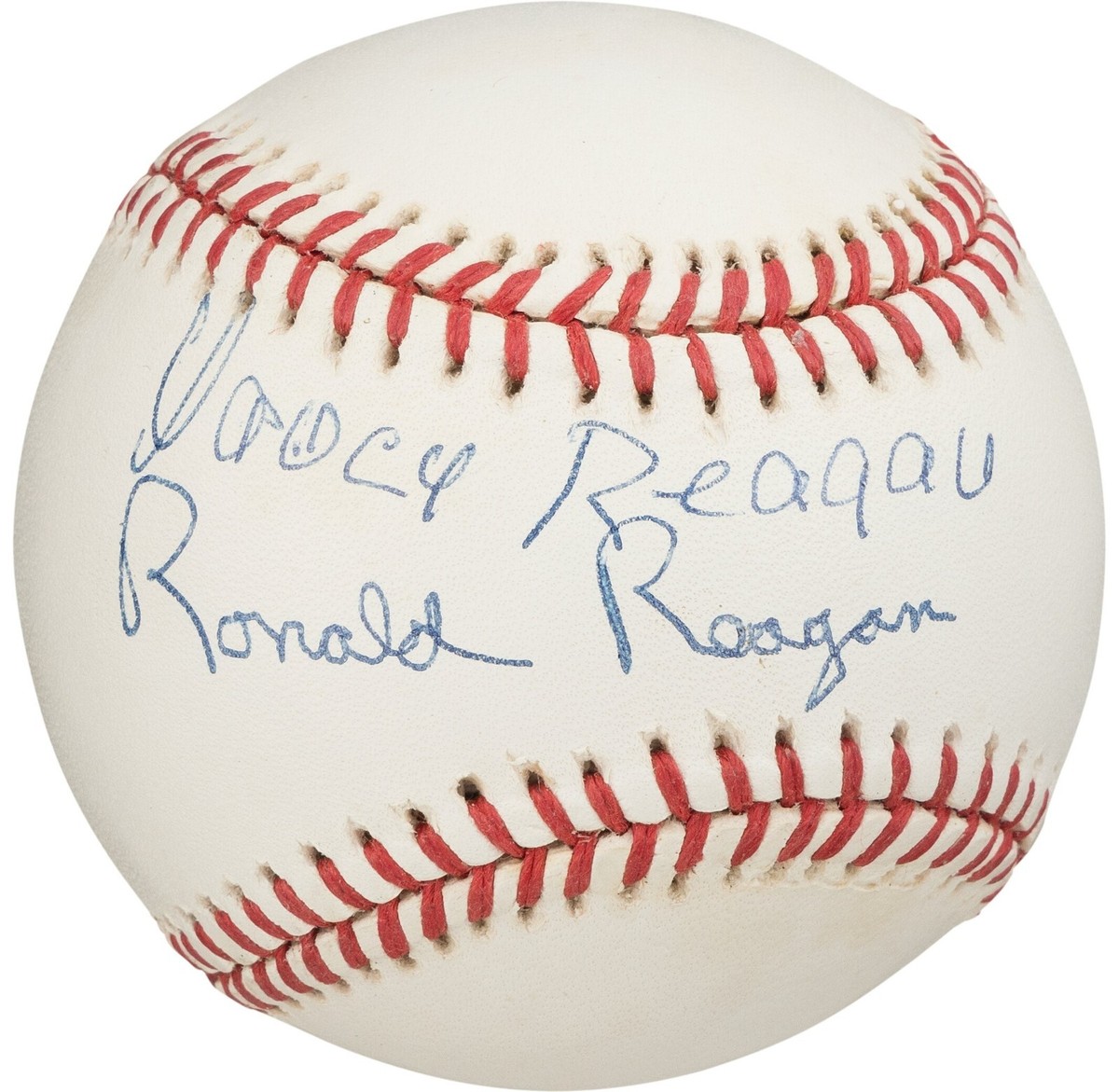 The Finest President Ronald Reagan & Nancy Reagan Signed Baseball