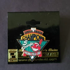 1999 Cleveland Indians Jacobs Field Era - 5 Straight Central Division Champs Pin