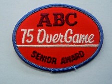 ABC AMERICAN BOWLING CONGRESS 75 PINS OVER GAME SENIOR AWARD Bowling Patch
