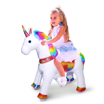 WondeRides Ride on Unicorn Mechanical Riding Pony for 4-9 Kids M432 Minimal Toy