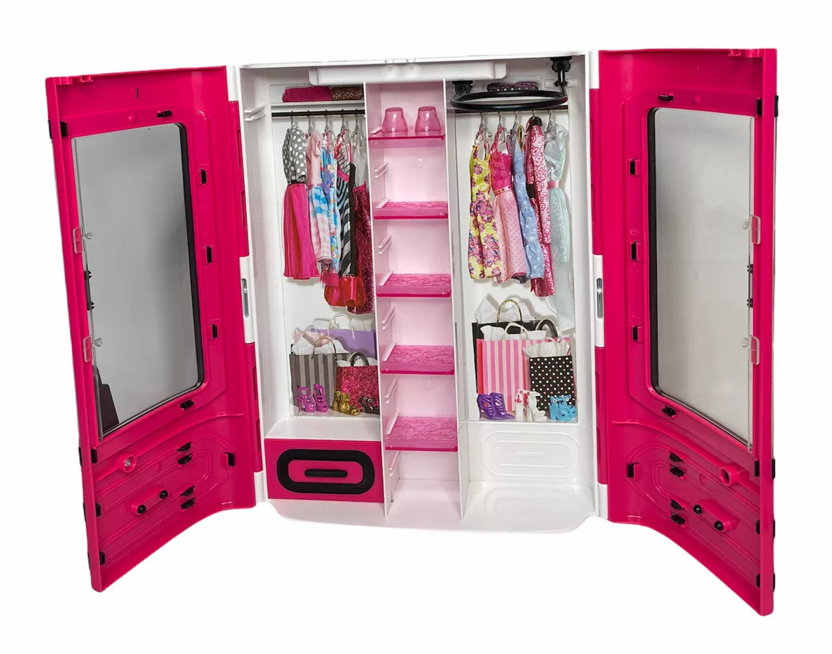 Barbie Fashionista Ultimate Storage Closet Wardrobe Doll Clothes Shoes  Hangers