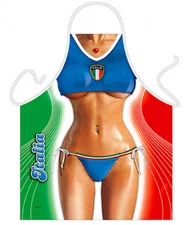  Funny women kitchen cooking apron Italian Soccer sport fan gifts Made in Italy