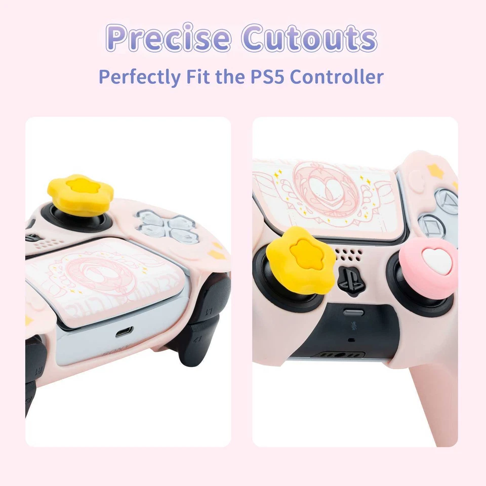 GeekShare Case Cover & Thumb Grips for SwitchPRO Controller Skin Star Wing Pink - Image 4 of 4