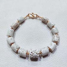 Natural White Coral Bracelet Coral Beaded Bracelet Coral Bead Gemstone Bracelet