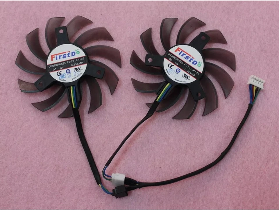 1PC  GTX 660 670 770 R9-270X DCII Graphics Card Fan Replacement 5Pin R182b 75mm - Image 3 of 4