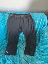 Under Armor Leg Warmers Kids Size 2T Black With Zipper Pocket Elastic Waist