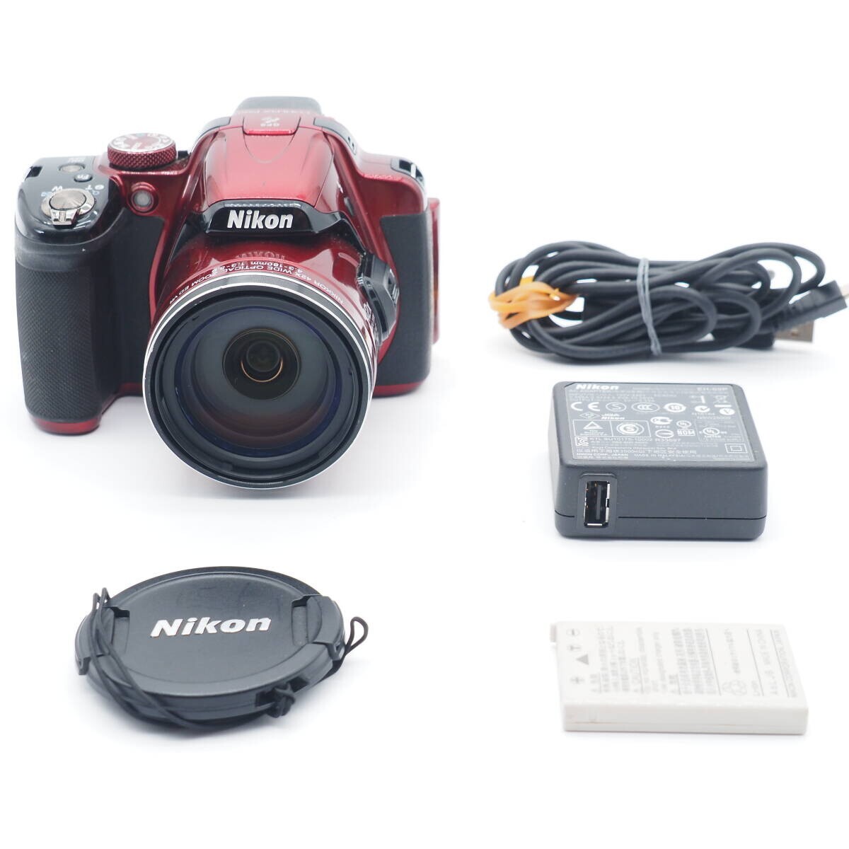 Near Mint] Nikon COOLPIX P520 Red 18.1 MP Digital Camera 42x