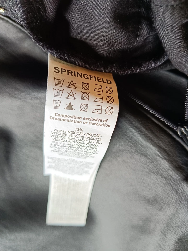 Springfield, beschichtete Hose Gr. 40 schwarz - Neuwertig - Bild 4 von 4