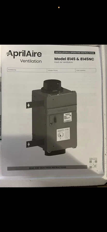 Ventilador de aire fresco Aprilaire 8145 amortiguador de potencia admisión con controlador  Foto 4 de 4