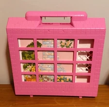 Vtg 1992 Barbie  Fold ‘n Fun Carrying Case House Not Complete Doll House